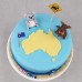 Countries - Australia Themed Cake (D,V)